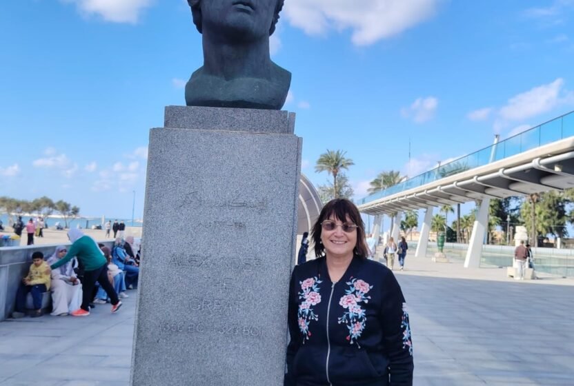 Bust on Alexandria's seafront promenade
