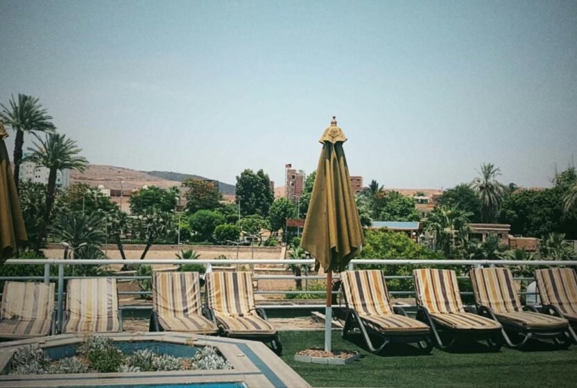 Pool deck of the Nile cruise ship
