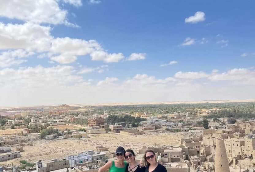View over Siwa town and the oasis